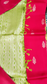 Sahitya - Pure Silk Handloom Saree Without Border - Red with Green Pallu