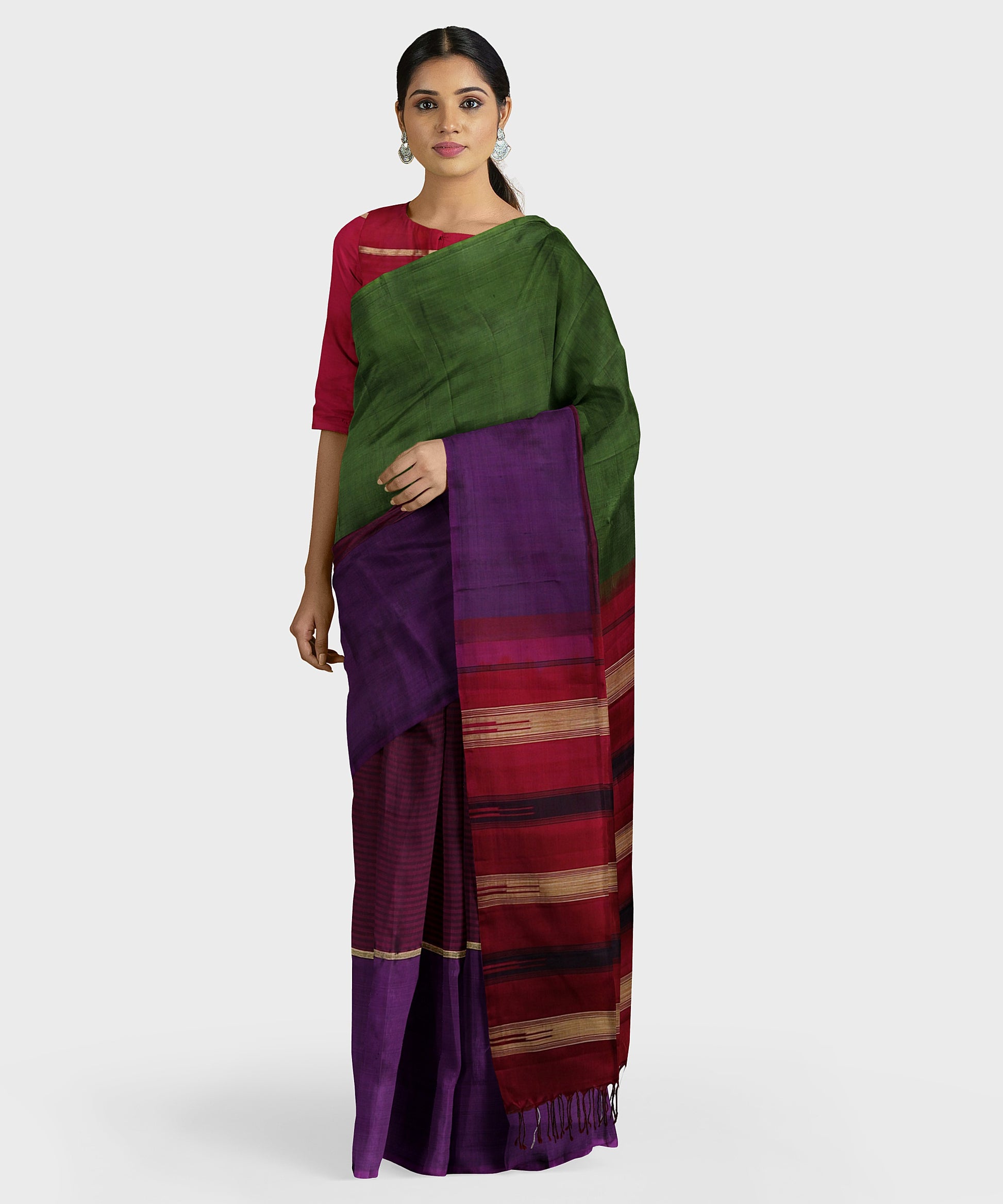 Vaishakha - 3D Silk Saree freeshipping - Shreni Samudaya