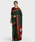 Handloom Ilkal Saree - Green Checkered Body freeshipping - Shreni Samudaya