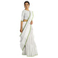 Pushya - Pastel Green Handloom Saree with Jute strip pallu freeshipping - Shreni Samudaya