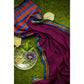 Ambuja Soft Mercerized Cotton saree - Purple with Blue border