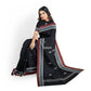 Kavya - Black body with White floral Buta and Double Border Pure Cotton Handloom Saree
