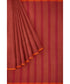 Kabini - Rust body with orange thin border and maroon stripped Pallu Pure Cotton Handloom saree
