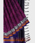 Traditional Khana Saree - Metallic Purple Woven Body with Black and White Patti Design and Blue Border freeshipping - Shreni Samudaya