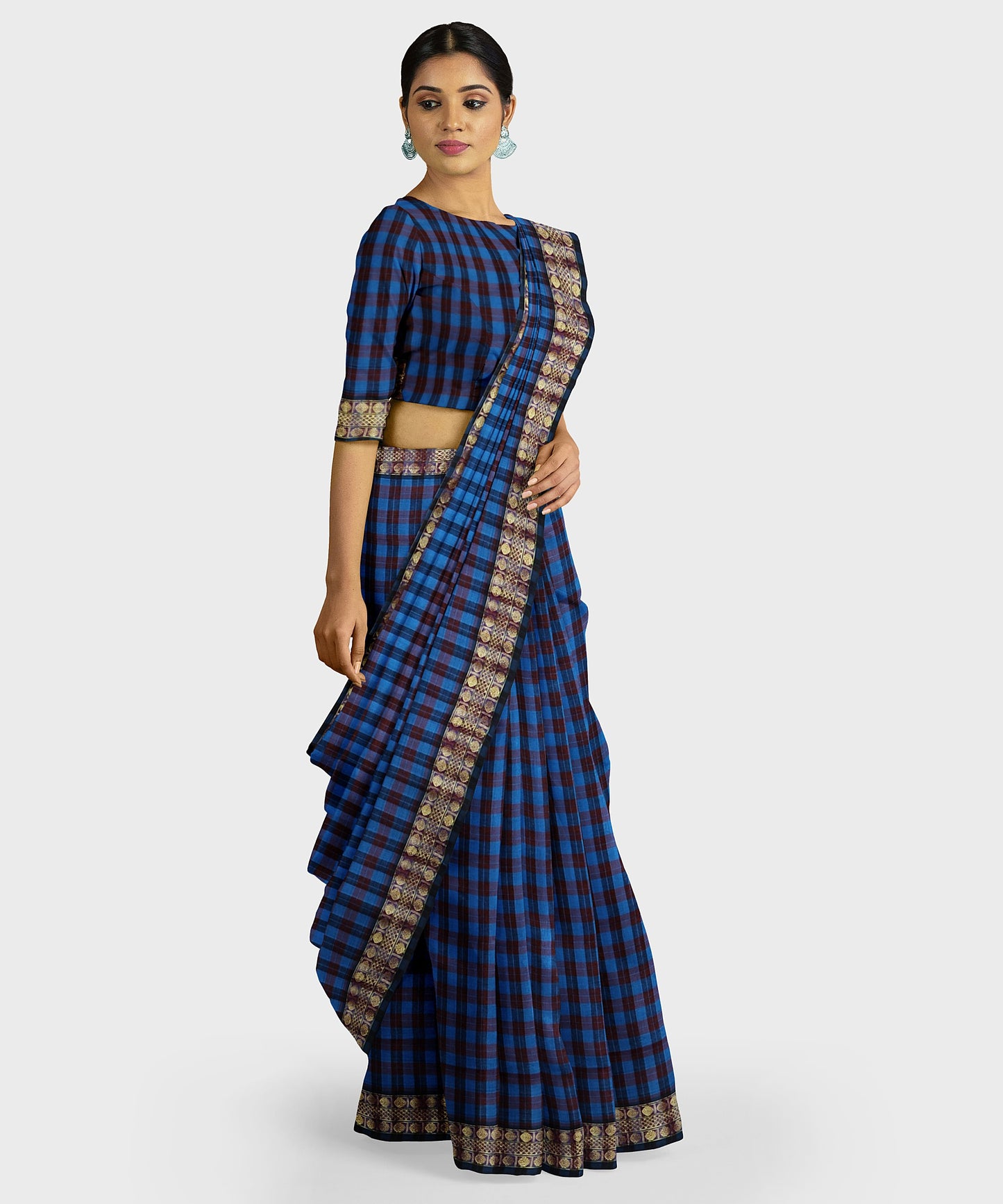 Pure Cotton Dollar Checks Saree