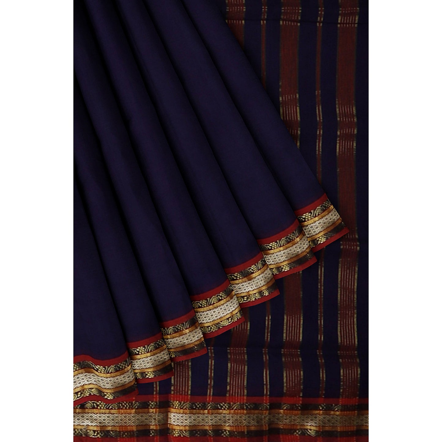 Manikya - Pure Cotton Saree - Violet