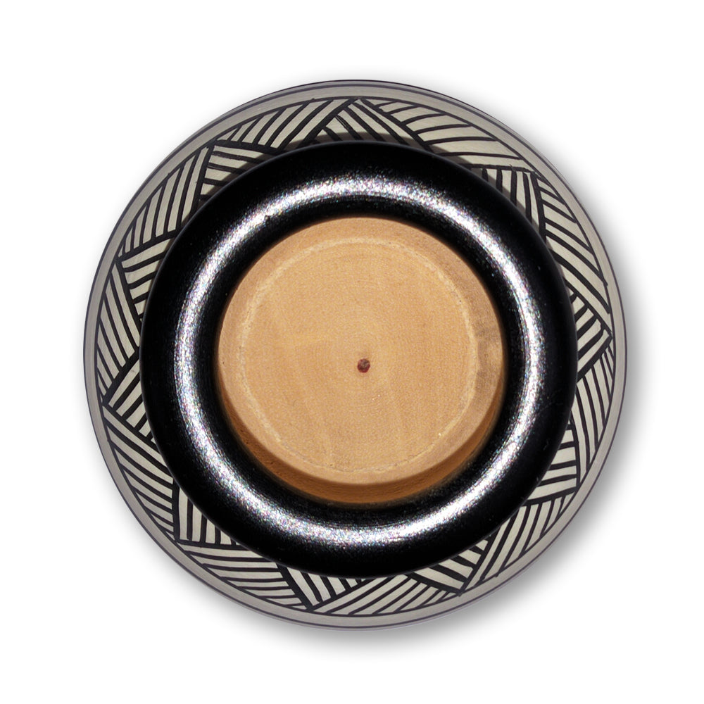 Wooden Pot - Black and White freeshipping - Shreni Samudaya